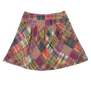 Y2K Cabi Madras Plaid Pleated Mini Skirt Multicolor Womens 0